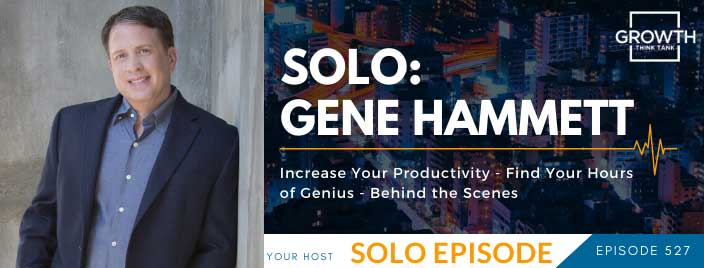 Increase Your Productivity - Find Your Hours of Genius - Behind the Scenes