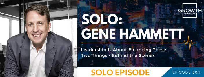 Leadership is About Balancing These Two Things - Behind the Scenes