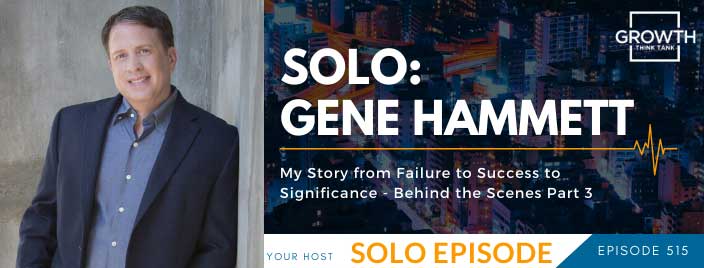 My Story from Failure to Success to Significance - Behind the Scenes Part 3